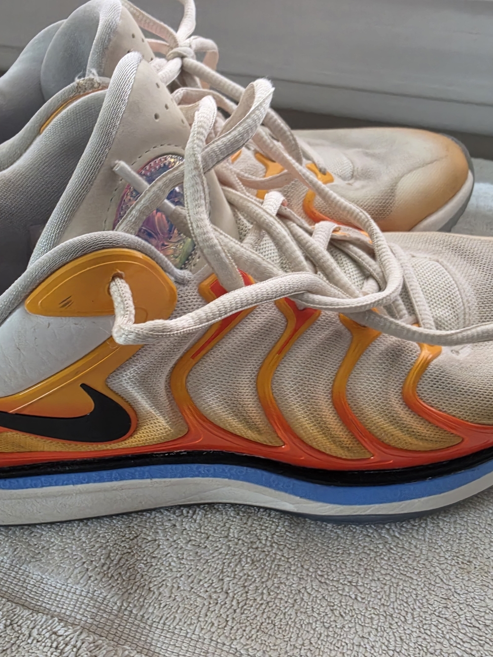Nike Men’s Athletic Shoes in White and Orange